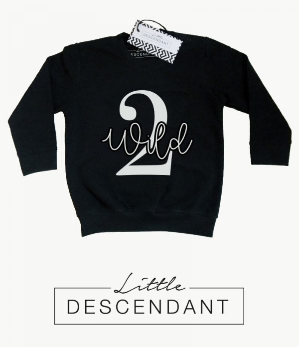 Monochrome baby en kinder sweater/trui '2Wild'