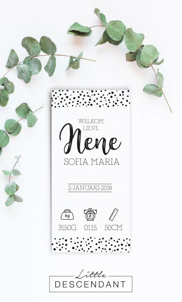 'Geboortekaartje Nene'