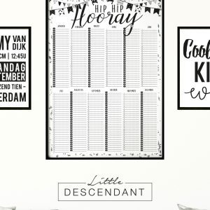 verjaardagskalender poster
