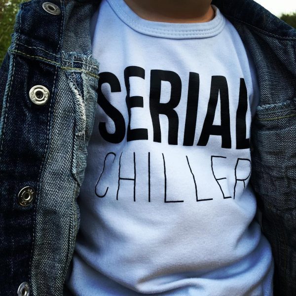 Monochrome baby en kinder sweater/trui 'Serial CHILLER' - Image 3