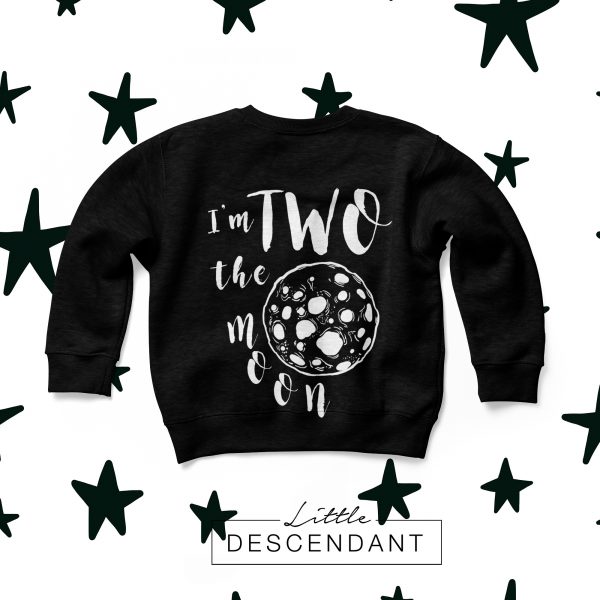 Sweater 'I'm TWO the moon'