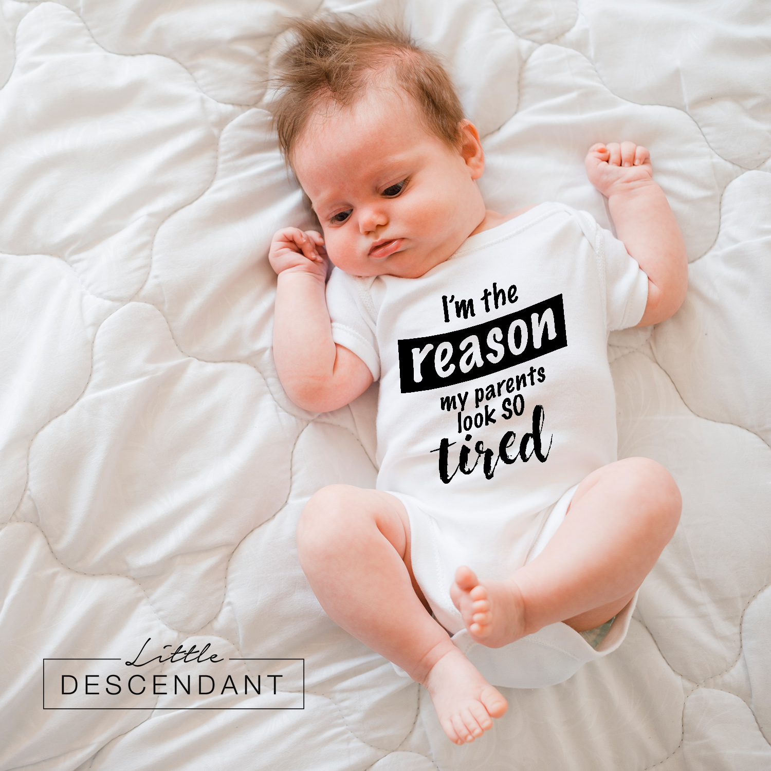 kaping dodelijk verlichten ROMPER met tekst | I'm the reason my parents look SO tired - Little  Descendant