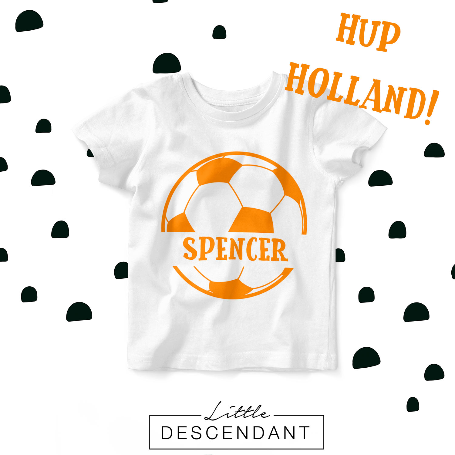 getuigenis Beoordeling rol Voetbalshirt met naam oranje - Little Descendant