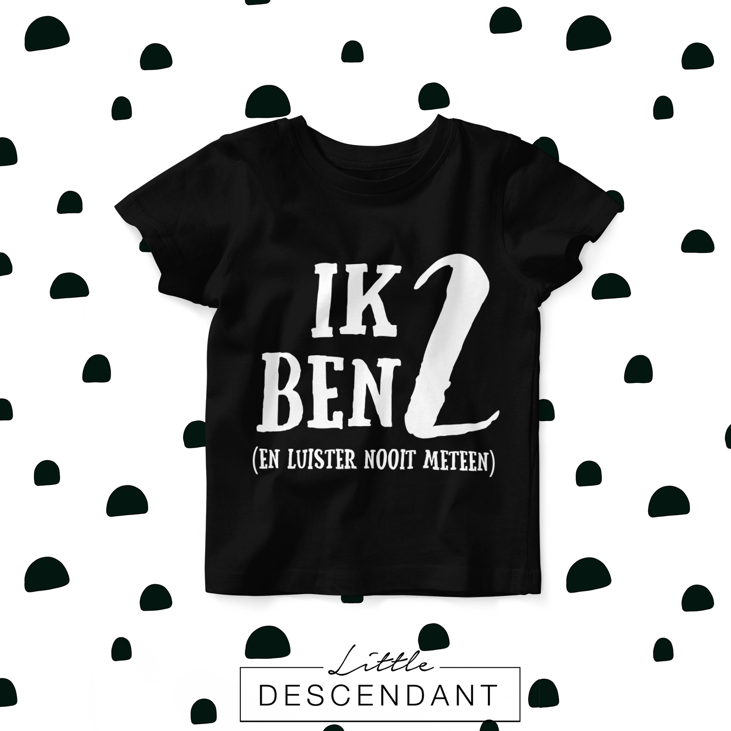 Tact Gevestigde theorie puberteit Verjaardagsshirt 'Ik ben 2 en luister nooit meteen' - Little Descendant